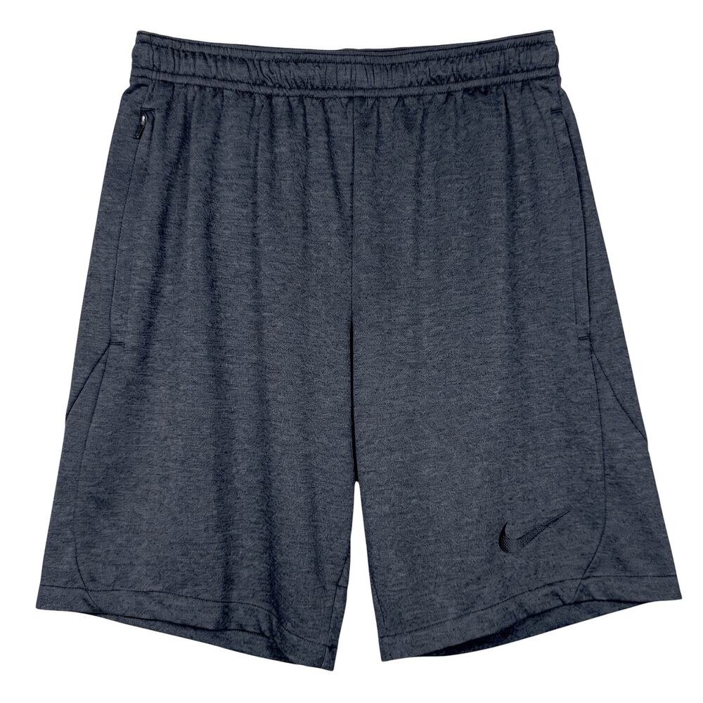 Nike Dri-FIT Athletic Training Gym Shorts Men's Small Gray Black Swoosh Slim